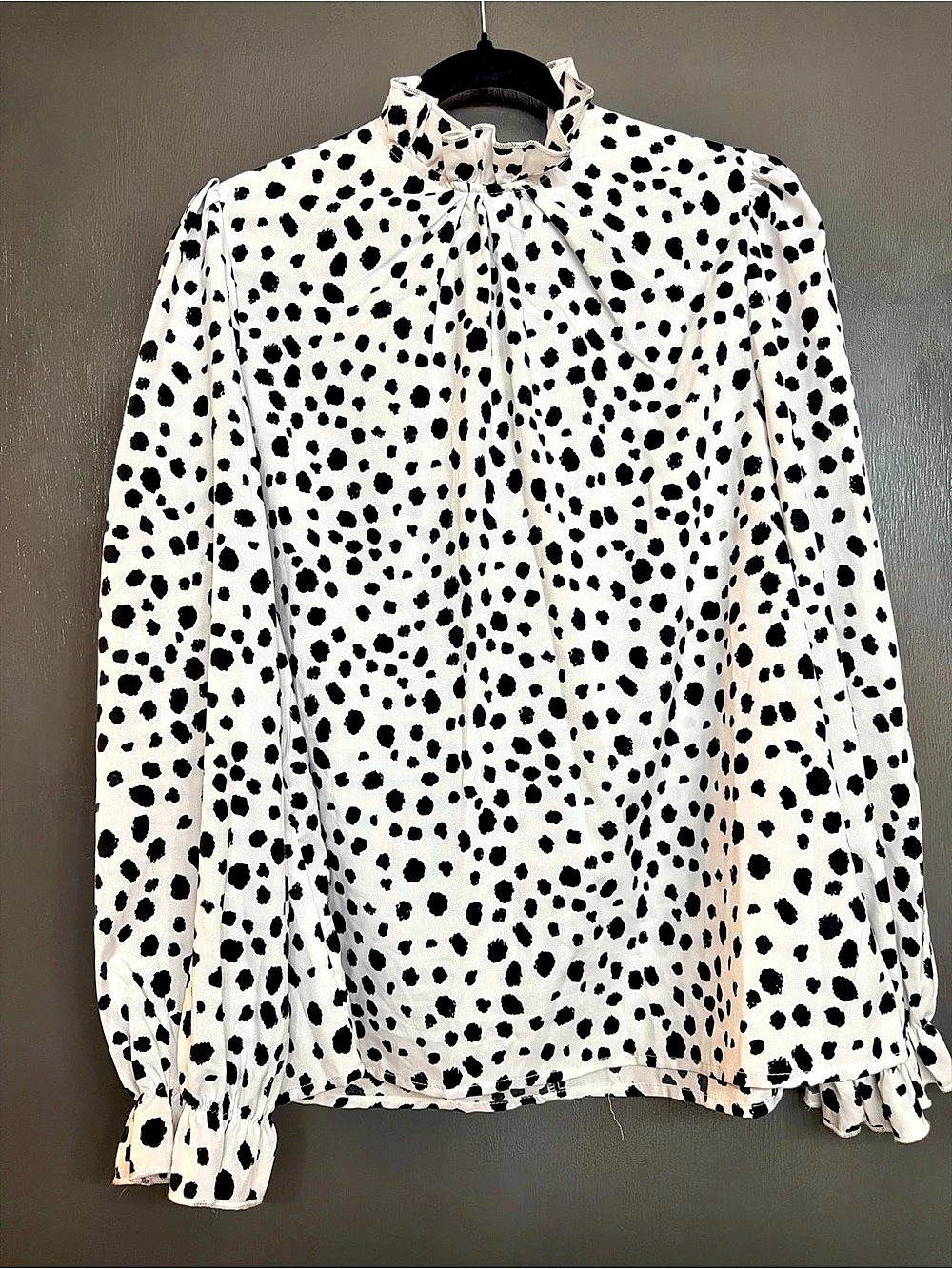 Women's Long Sleeve Animal Print Blouse - Picture 2 of 4